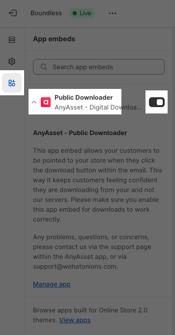 AnyAsset Public Downloader App Block